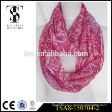 high quality silk like infinity scarve digital printed 100% polyester scarf trade assurance product